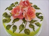 Birthday cake with handmade icing roses